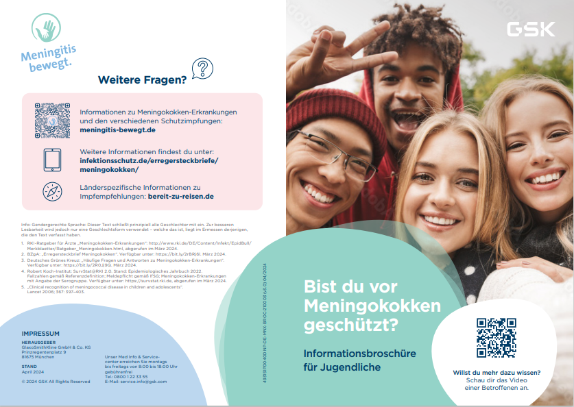 Meningokokken- Info-Broschüre Jugendliche